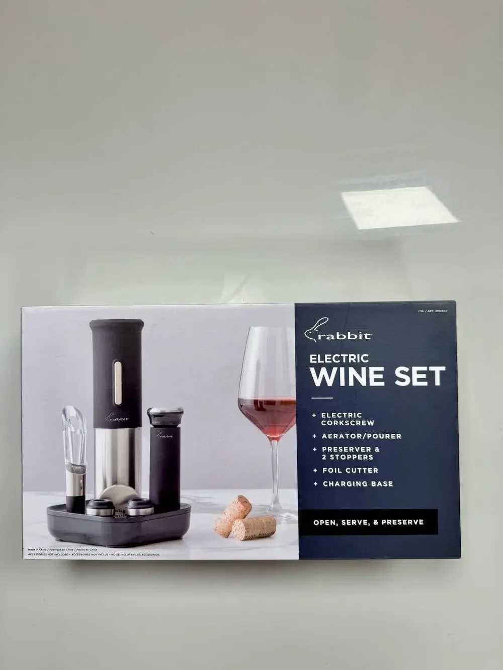 Rabbit Electric Wine Opener Set Rechargeable Corkscrew Gift Boxed